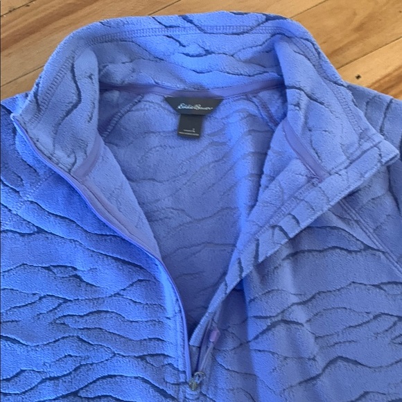 NWT Women’s Eddie Bauer Fleece Textured Pullover - Quarter Zip - Size Large - Picture 5 of 9